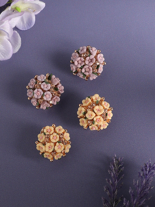 Pack Of Gold-Plated Stud Earrings