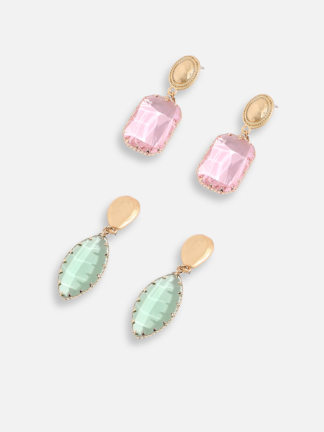 Pack Of Gold-Plated Drop Earrings 