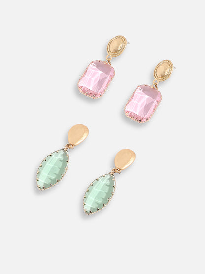 Pack Of Gold-Plated Drop Earrings 