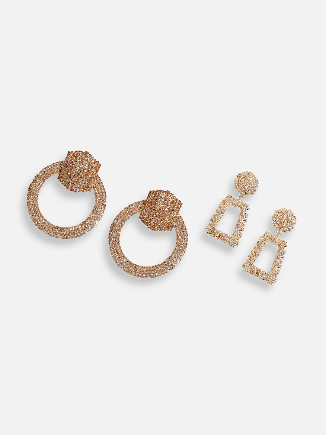 Pack Of Gold-Plated Drop Earrings 