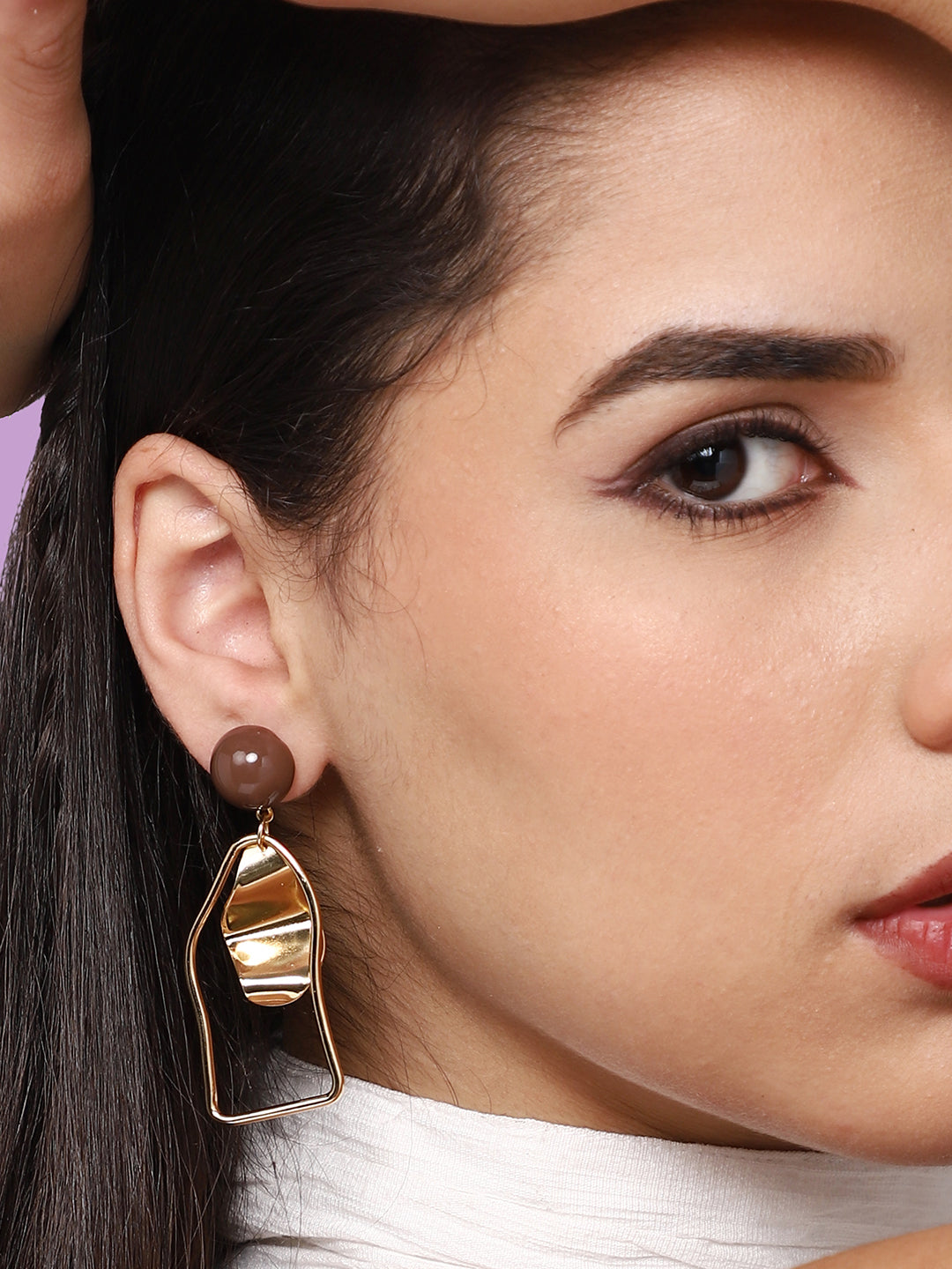Pack Of Gold-Plated Drop Earrings