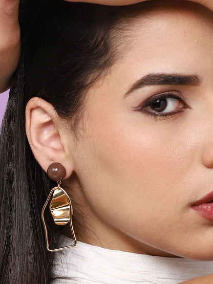 Pack Of Gold-Plated Drop Earrings