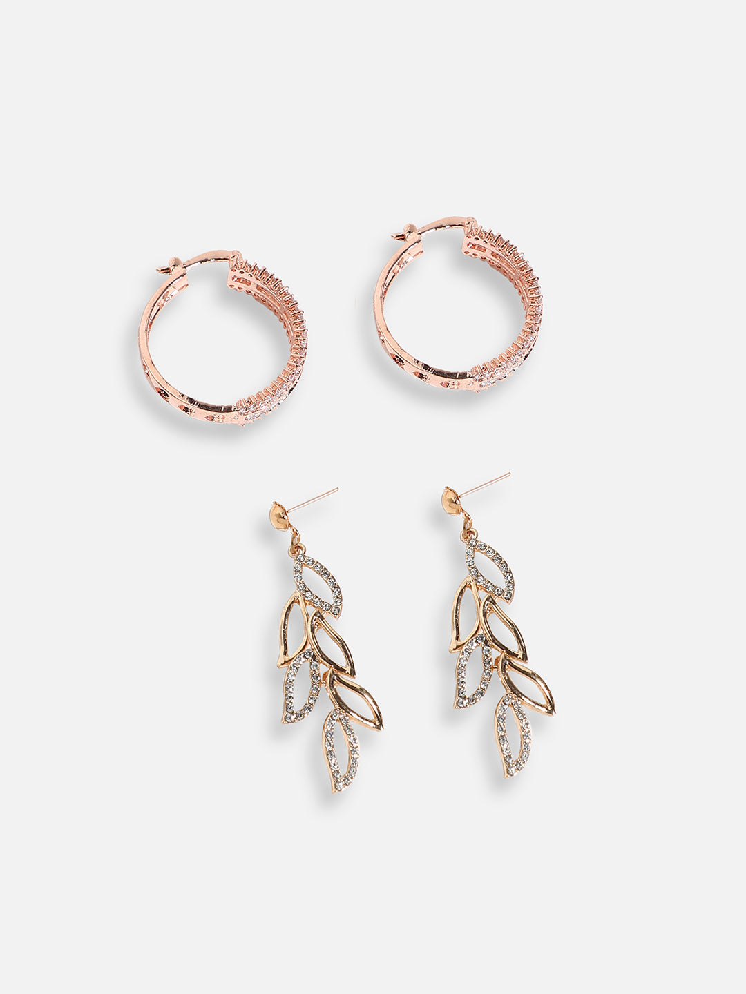 Pack Of Gold-Plated Drop & Stud Earrings 
