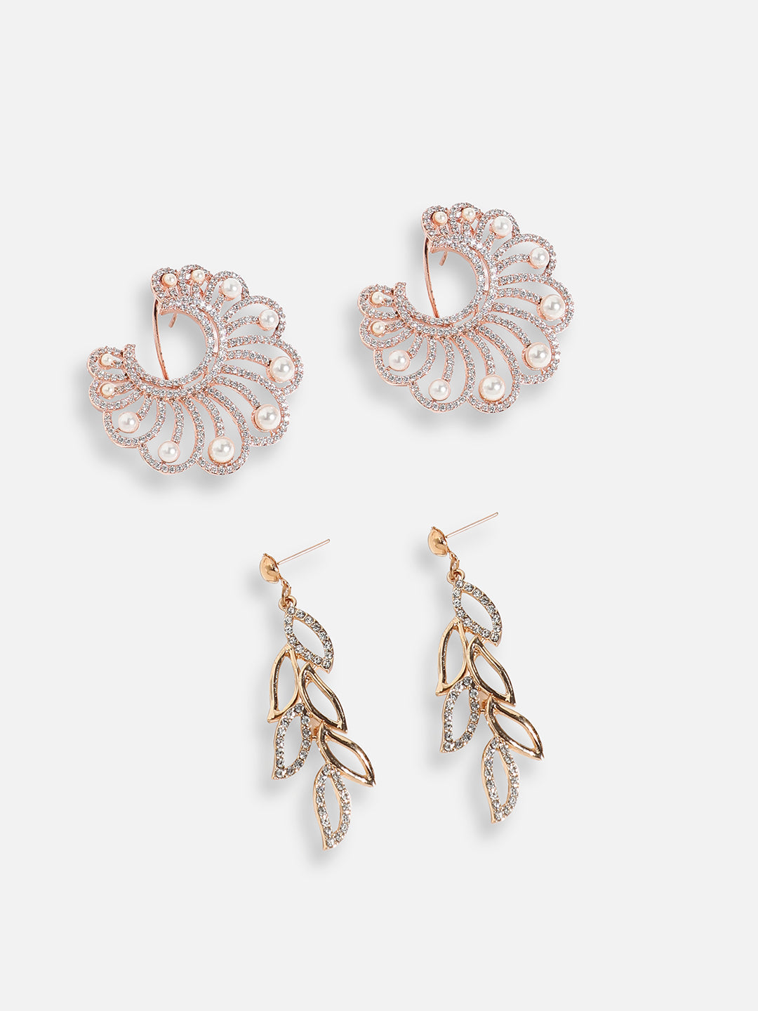 Pack Of Gold-Plated Drop Earrings 