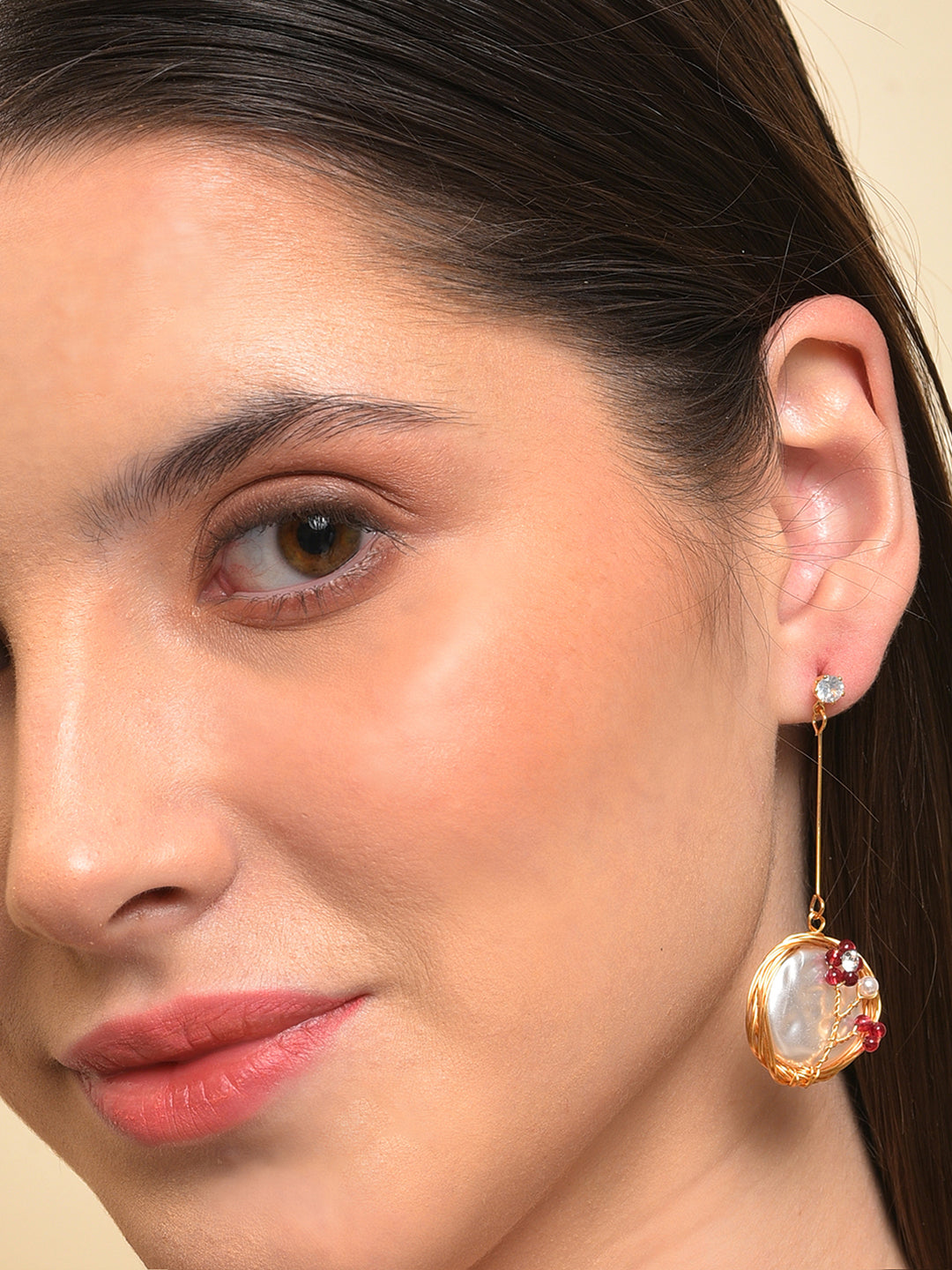 Pack Of Gold-Plated Drop & Stud Earrings