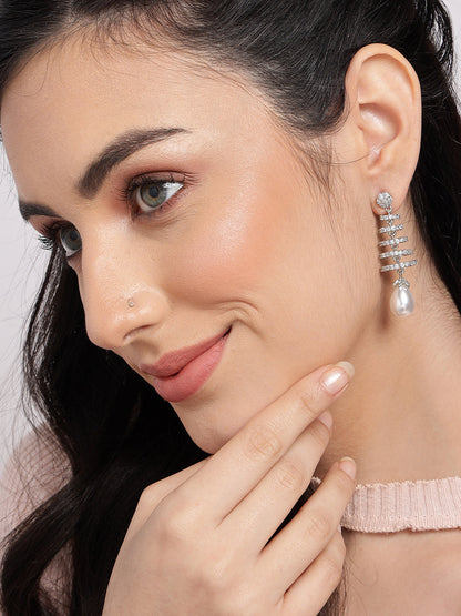 Pack Of Silver-Plated Drop & Ear Cuff