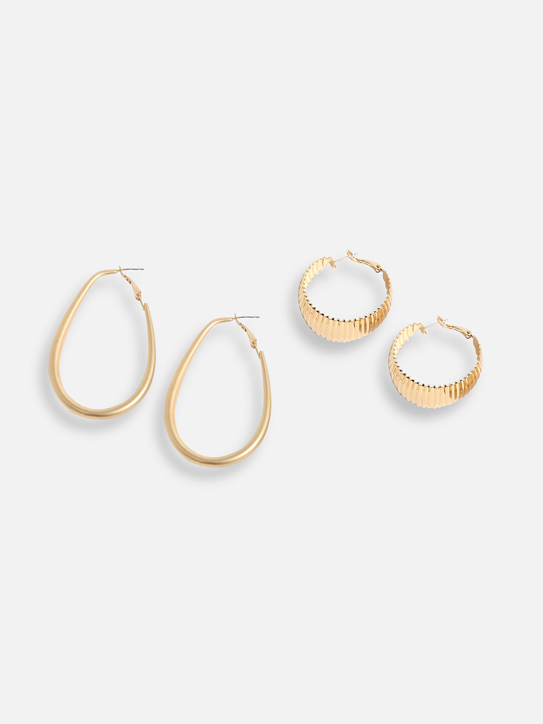 Pack Of Gold-Plated Hoop Earrings 
