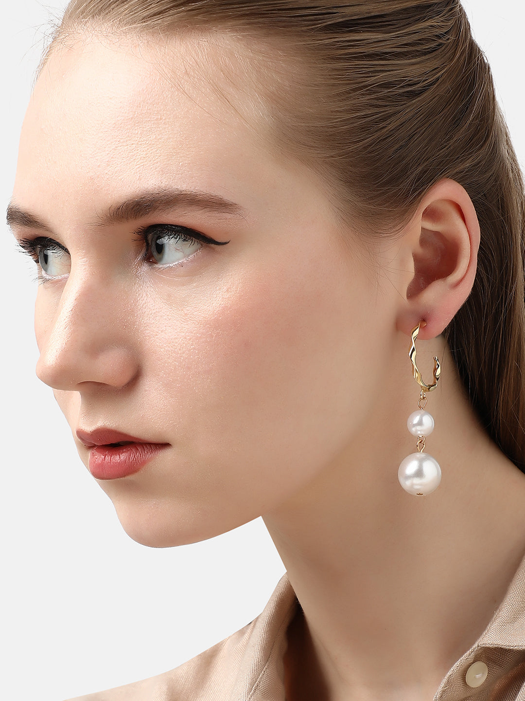 GOLD PLATED PARTY DESIGNER DROP EARRING FOR WOMEN