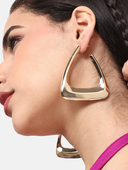 GOLD PLATED PARTY DESIGNER DROP EARRING FOR WOMEN