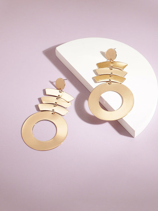 GOLD PLATED PARTY DESIGNER DROP EARRING FOR WOMEN