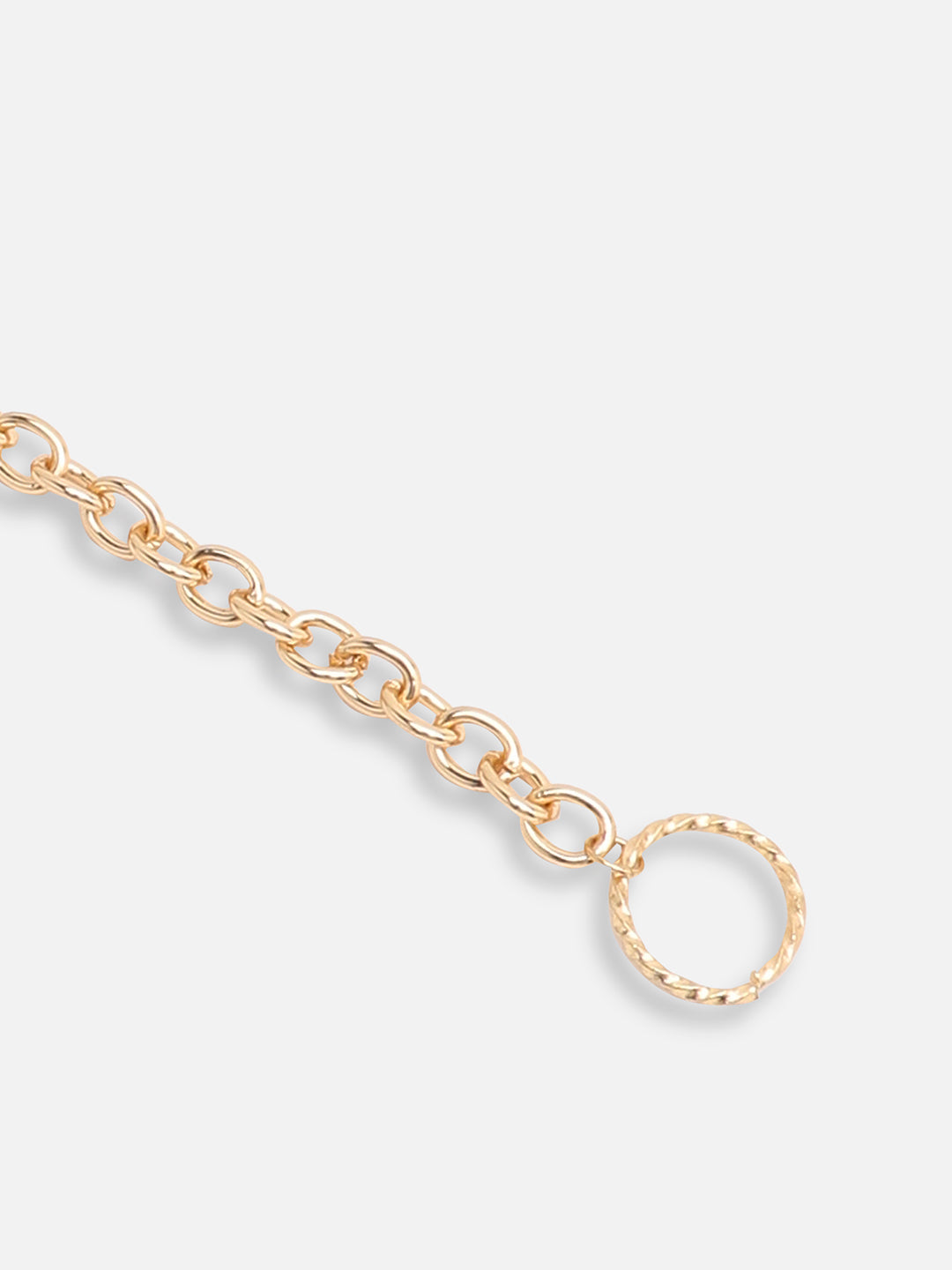 GOLD PLATED CASUAL PEARLS LINK BRACELET FOR WOMEN