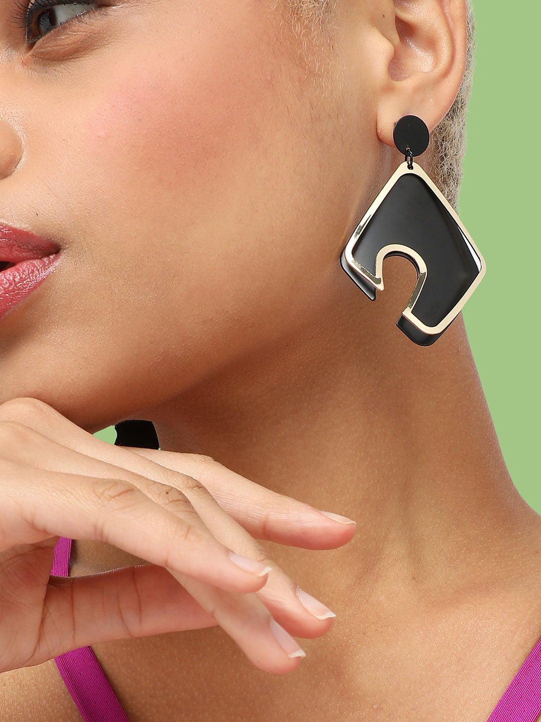 GOLD PLATED PARTY DESIGNER DROP EARRING FOR WOMEN