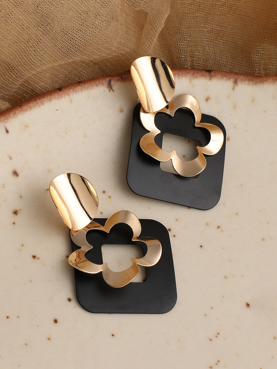 GOLD PLATED PARTY DESIGNER DROP EARRING FOR WOMEN