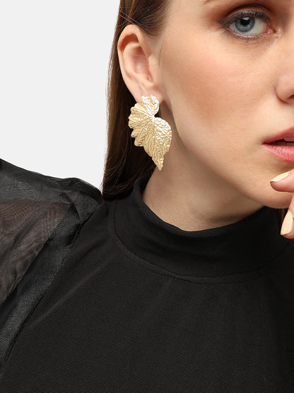 GOLD PLATED PARTY DESIGNER STUD FOR WOMEN