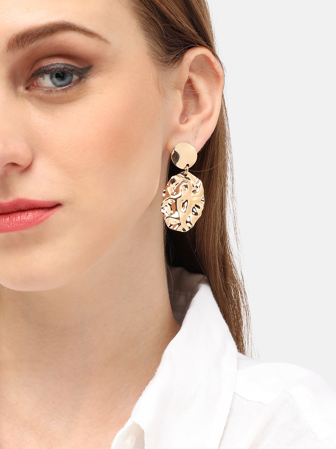GOLD PLATED PARTY DESIGNER DROP EARRING FOR WOMEN