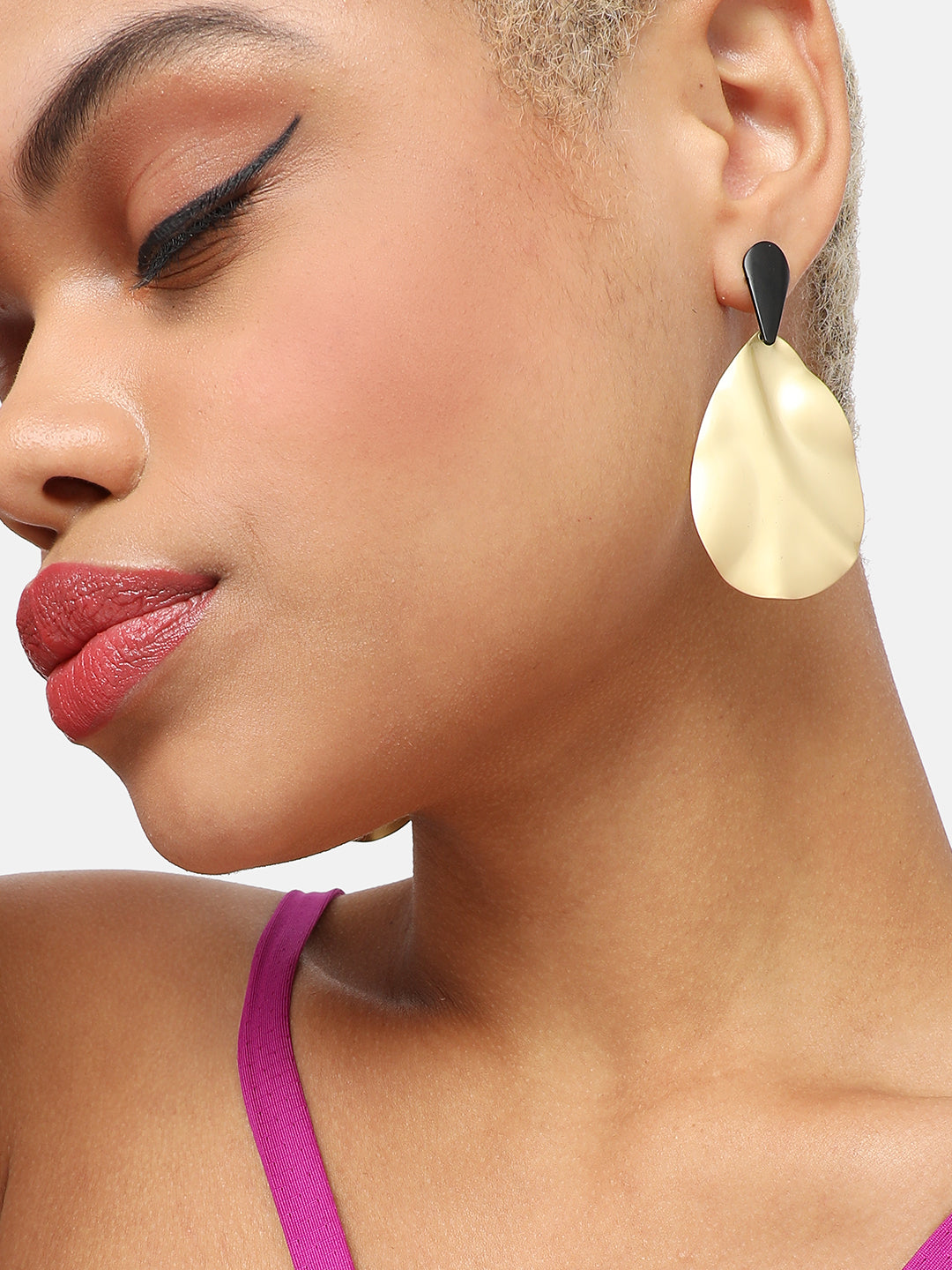 GOLD PLATED PARTY DESIGNER DROP EARRING FOR WOMEN