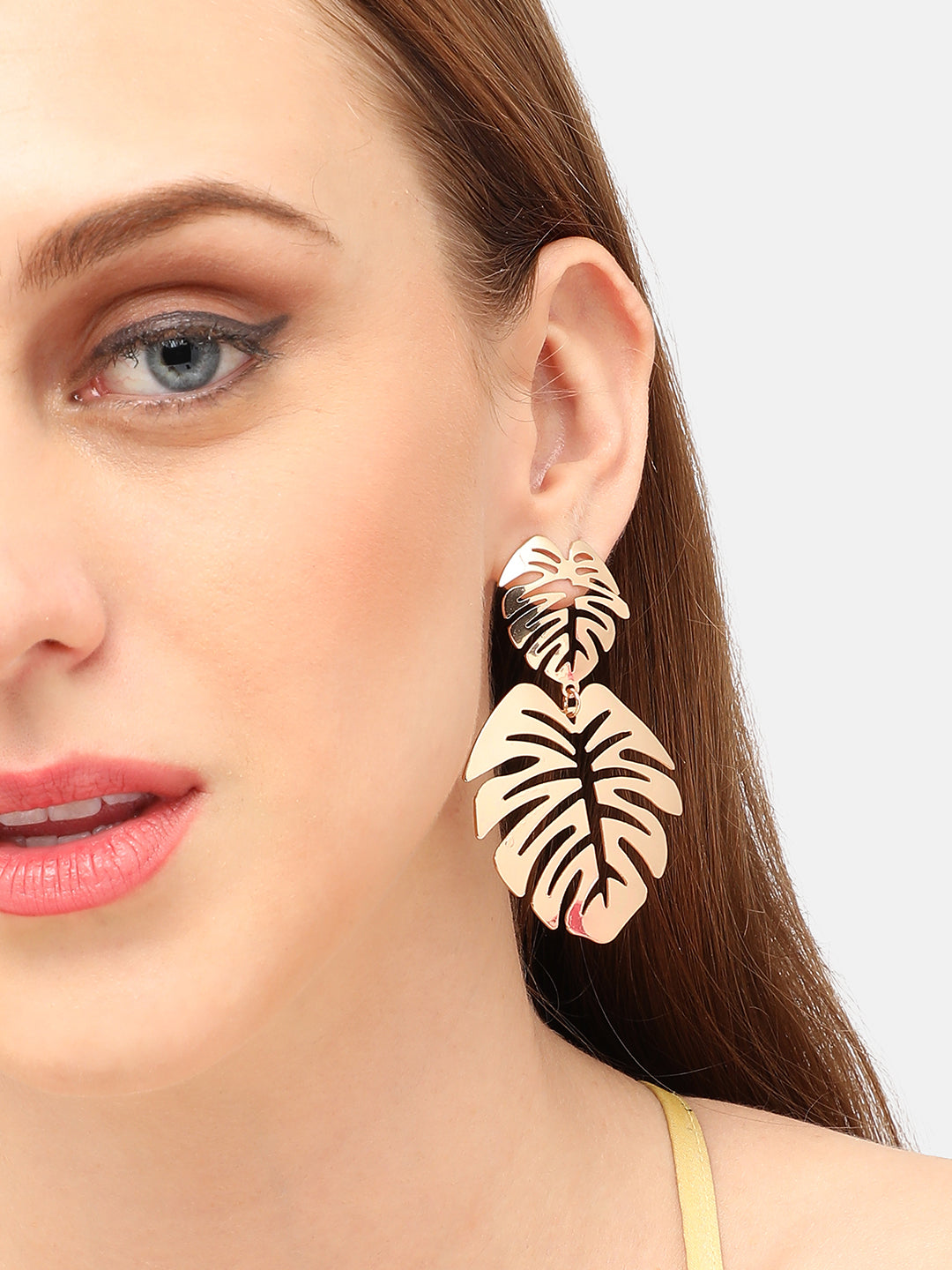 GOLD PLATED PARTY DESIGNER DROP EARRING FOR WOMEN