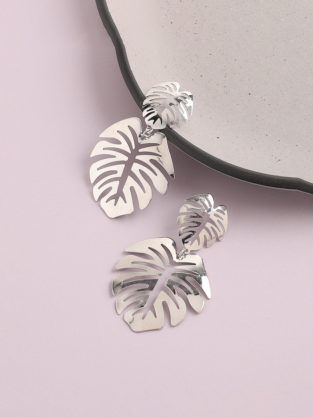 SILVER PLATED PARTY DESIGNER DROP EARRING FOR WOMEN