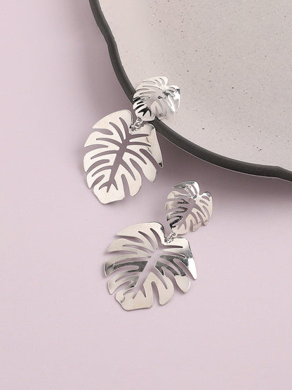SILVER PLATED PARTY DESIGNER DROP EARRING FOR WOMEN