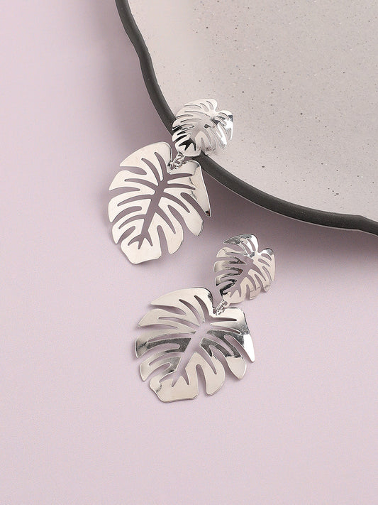 SILVER PLATED PARTY DESIGNER DROP EARRING FOR WOMEN