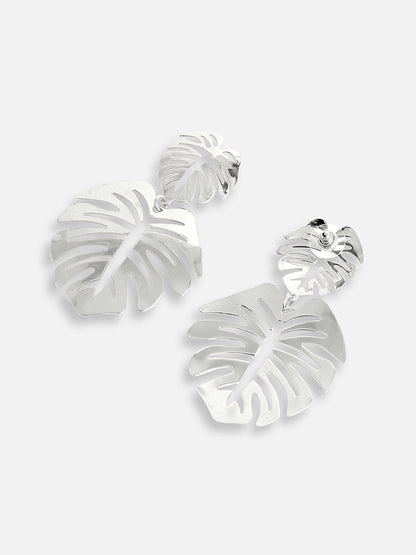 SILVER PLATED PARTY DESIGNER DROP EARRING FOR WOMEN