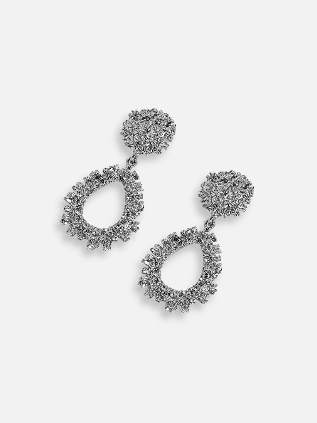SILVER PLATED PARTY DESIGNER DROP EARRING FOR WOMEN