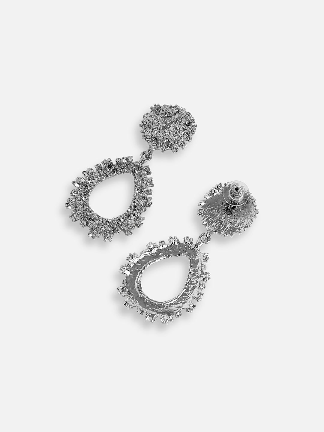 SILVER PLATED PARTY DESIGNER DROP EARRING FOR WOMEN