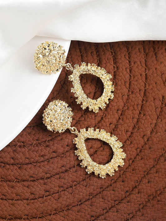 GOLD PLATED PARTY DESIGNER DROP EARRING FOR WOMEN