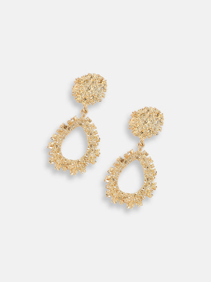 GOLD PLATED PARTY DESIGNER DROP EARRING FOR WOMEN