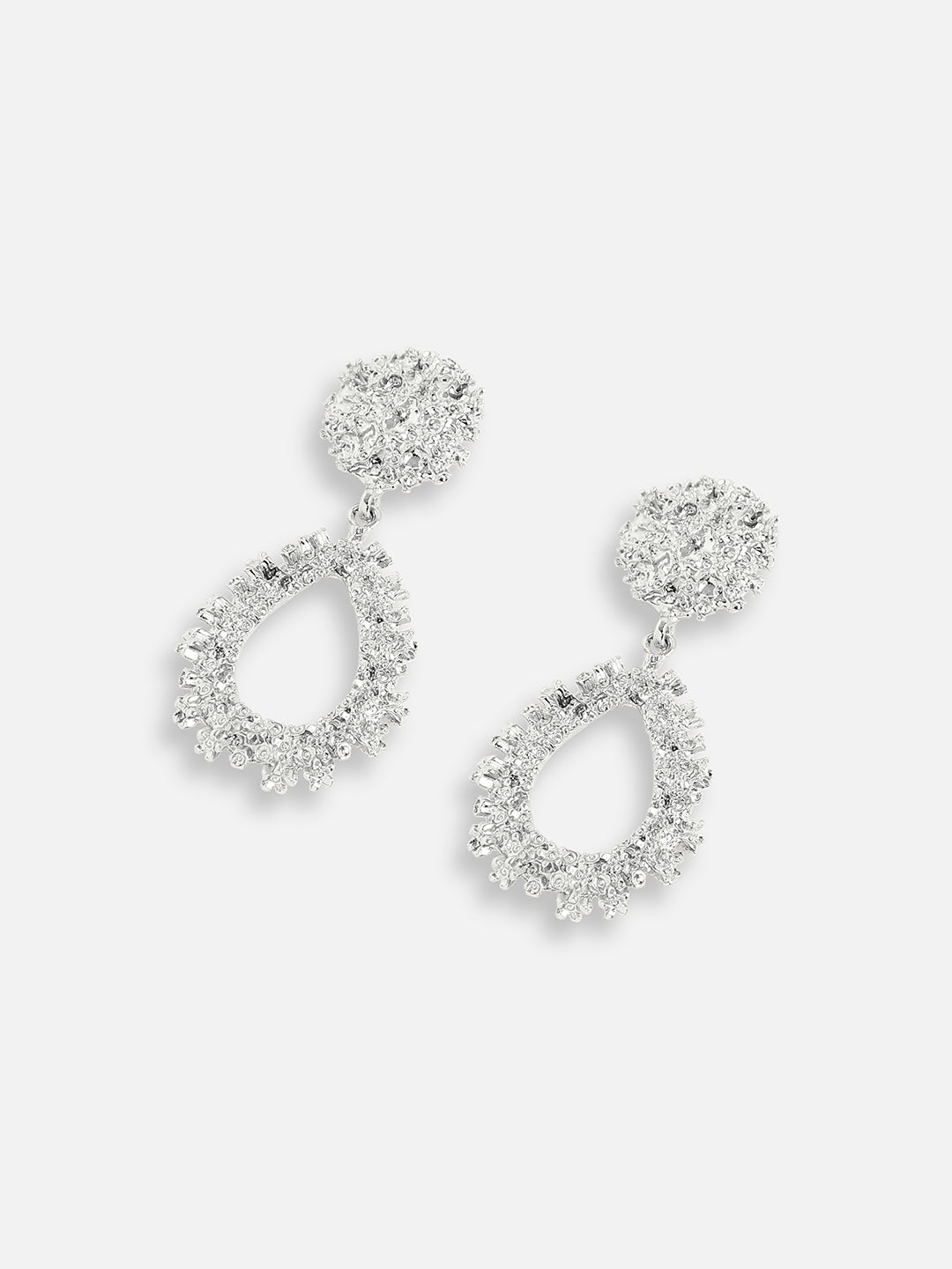 SILVER PLATED PARTY DESIGNER DROP EARRING FOR WOMEN