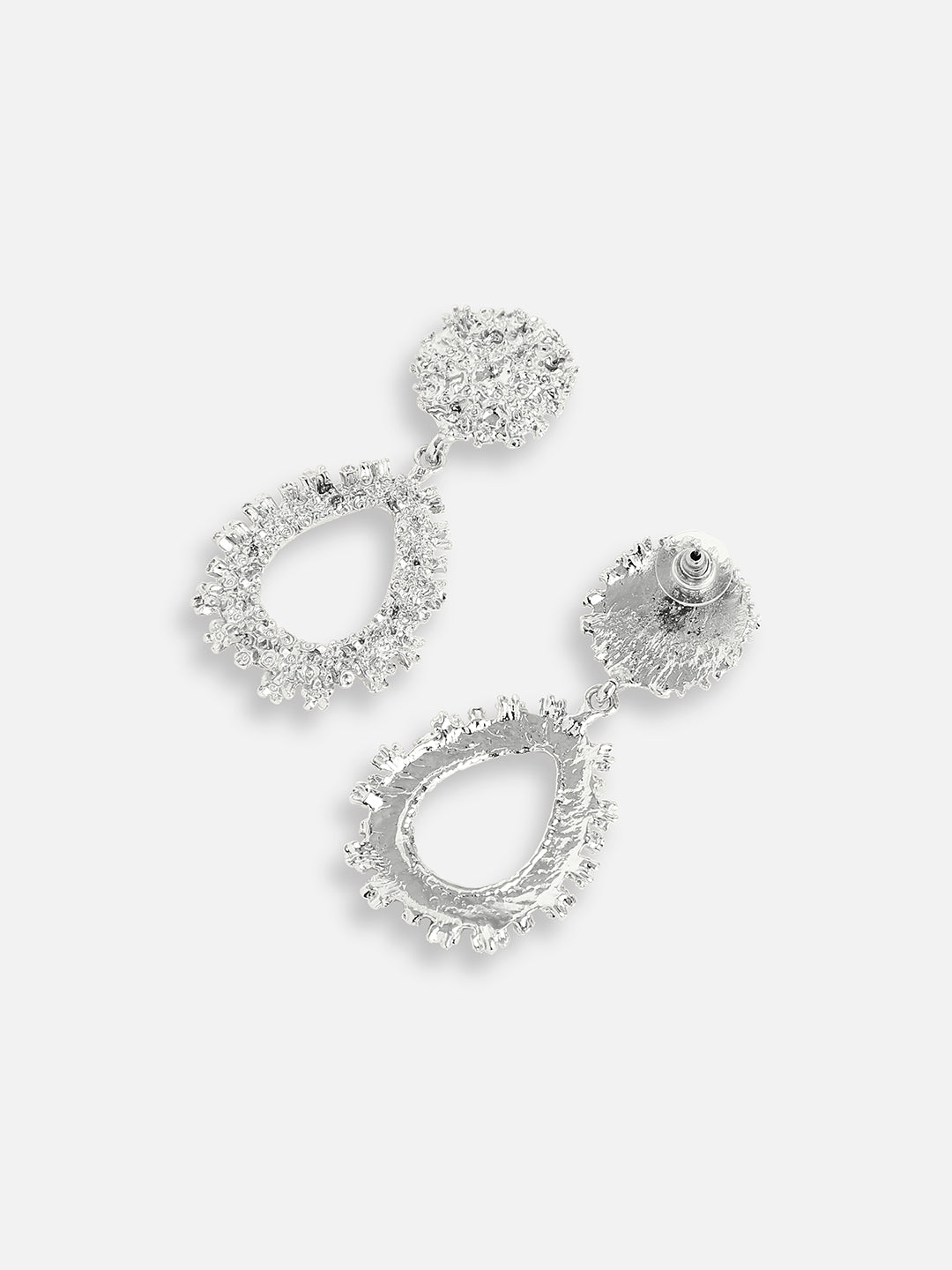 SILVER PLATED PARTY DESIGNER DROP EARRING FOR WOMEN