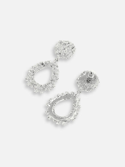 SILVER PLATED PARTY DESIGNER DROP EARRING FOR WOMEN