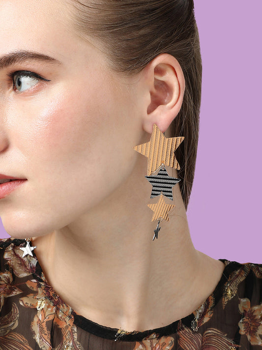 GOLD PLATED PARTY DESIGNER DROP EARRING FOR WOMEN