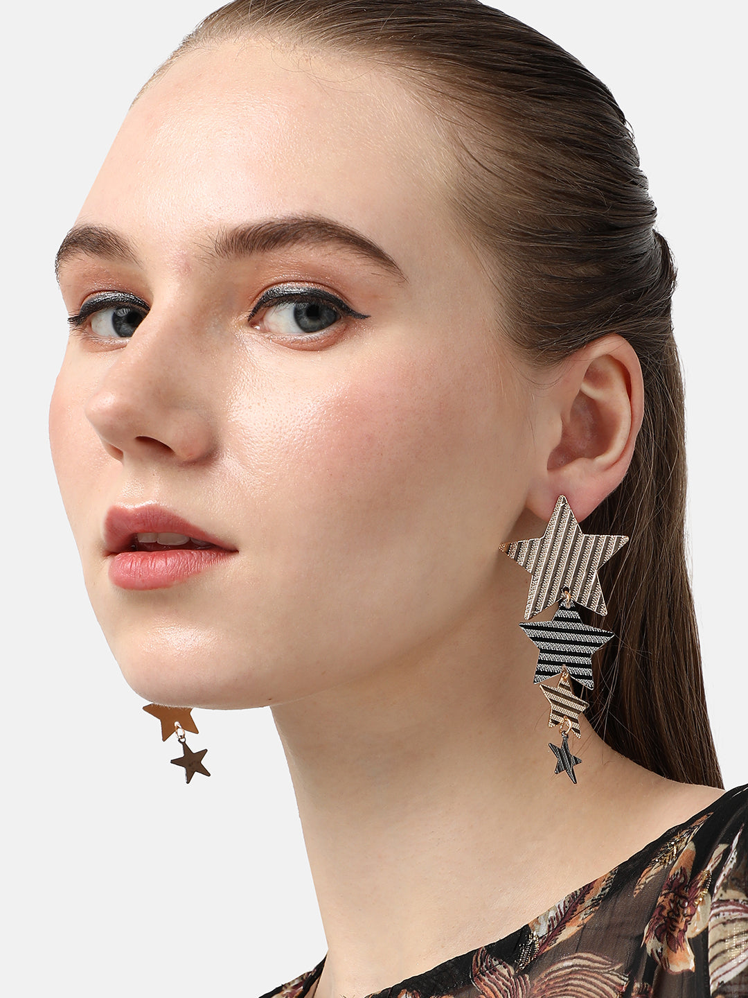 GOLD PLATED PARTY DESIGNER DROP EARRING FOR WOMEN