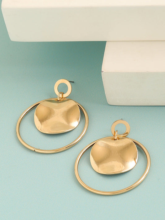 GOLD PLATED PARTY DESIGNER DROP EARRING FOR WOMEN
