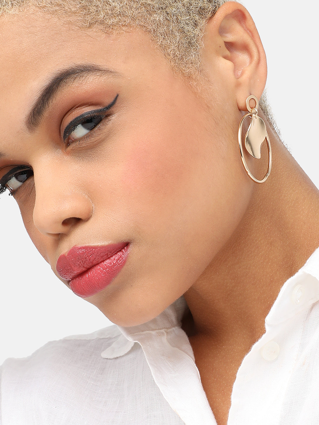 GOLD PLATED PARTY DESIGNER DROP EARRING FOR WOMEN
