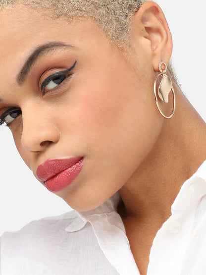 GOLD PLATED PARTY DESIGNER DROP EARRING FOR WOMEN