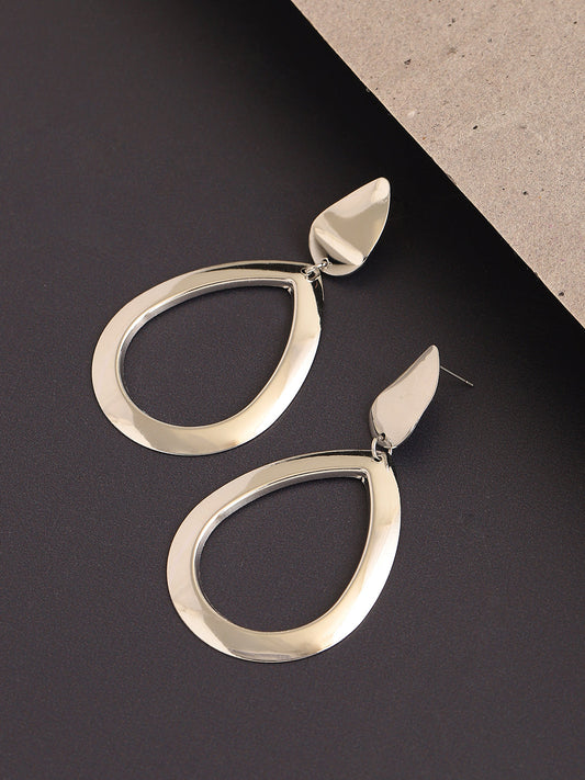 SILVER PLATED PARTY DESIGNER DROP EARRING FOR WOMEN