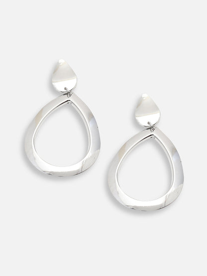 SILVER PLATED PARTY DESIGNER DROP EARRING FOR WOMEN