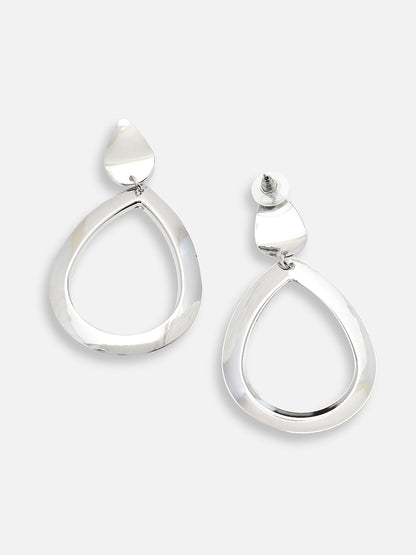 SILVER PLATED PARTY DESIGNER DROP EARRING FOR WOMEN