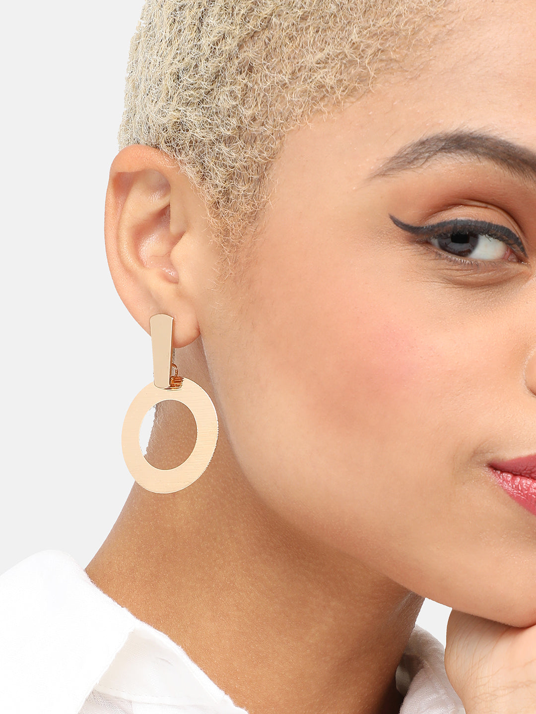 GOLD PLATED PARTY DESIGNER DROP EARRING FOR WOMEN