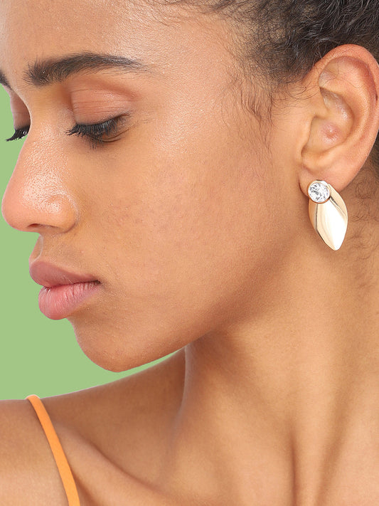 GOLD PLATED PARTY DESIGNER DROP EARRING FOR WOMEN