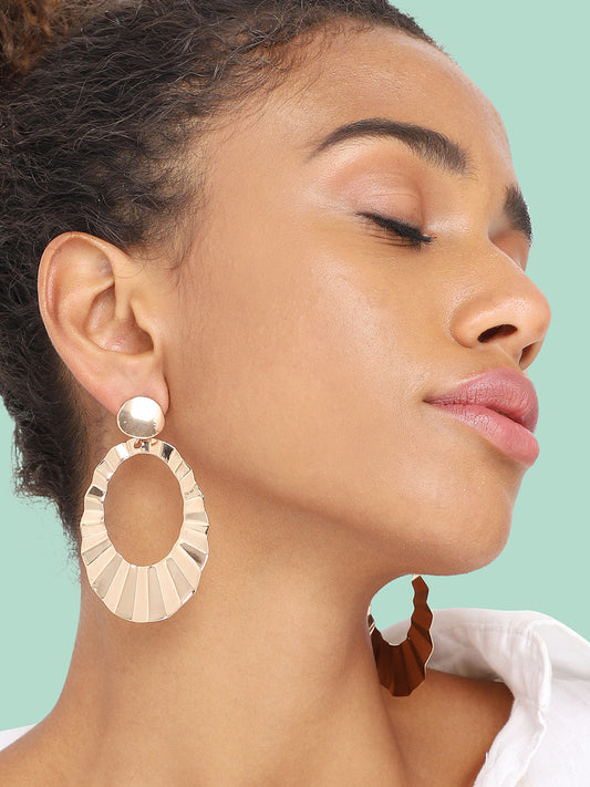 GOLD PLATED PARTY DESIGNER DROP EARRING FOR WOMEN
