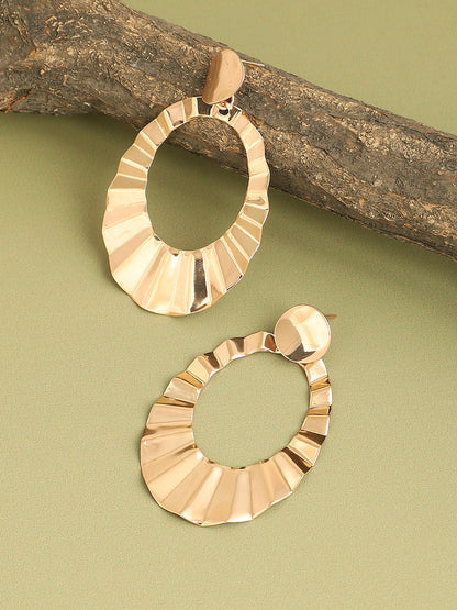 GOLD PLATED PARTY DESIGNER DROP EARRING FOR WOMEN