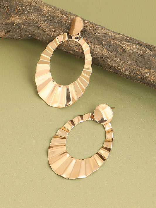 GOLD PLATED PARTY DESIGNER DROP EARRING FOR WOMEN