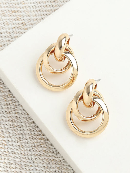 GOLD PLATED PARTY DESIGNER DROP EARRING FOR WOMEN