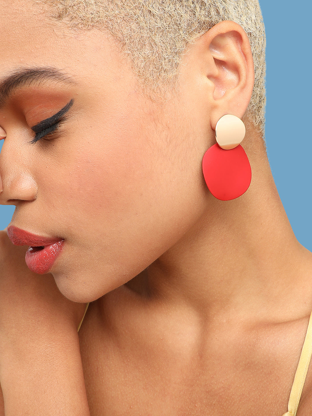 GOLD PLATED PARTY DESIGNER DROP EARRING FOR WOMEN