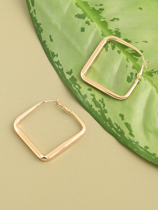 GOLD PLATED PARTY DESIGNER HOOP EARRING FOR WOMEN