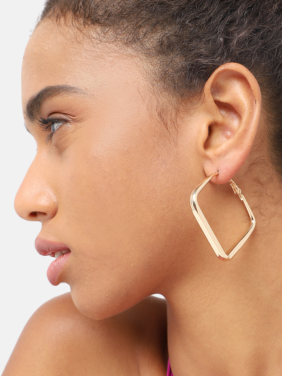 GOLD PLATED PARTY DESIGNER HOOP EARRING FOR WOMEN
