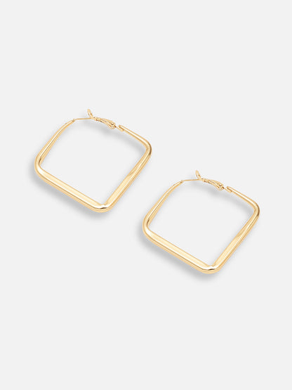 GOLD PLATED PARTY DESIGNER HOOP EARRING FOR WOMEN
